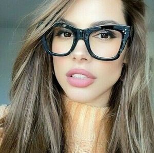 3 pk Oversized thick frames KATIE Women Eyeglasses Clear Lens Shadz SQUARE NERD